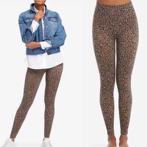 Anthropologie Spanx Leopard Seamless Leggings